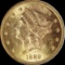 1889-S $20 GOLD