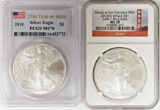 2010 AND 2013-S AMERICAN SILVER EAGLES