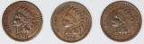 (3) NICE INDIAN HEAD CENTS
