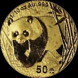 2001 1/10 OZ. .999 GOLD CHINA PANDA