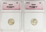 1950-S AND 1949-S DIMES: