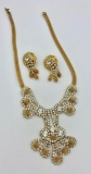 VINTAGE SIGNED HOBE NECKLACE AND EARRINGS