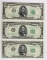 (3) 1950-C $5.00 FEDERAL RESERVE NOTES