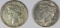 TWO PEACE DOLLARS: