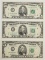 THREE 1981 $5.00 FEDERAL RESERVE NOTES