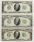 THREE 1928-B $10.00 FEDERAL RESERVE NOTES