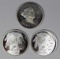 (3) ONE OUNCE SILVER ROUNDS