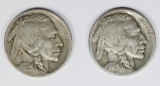 1915-D AND 1913-D BUFFALO NICKELS