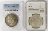 TWO MORGAN DOLLARS: