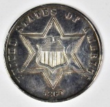 1860 TYPE 3 THREE CENT SILVER