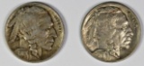 TWO BUFFALO NICKELS: