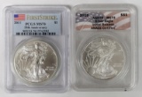 (2) AMERICAN SILVER EAGLES