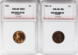 TWO LINCOLN CENTS