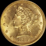 1882 $5.00 GOLD