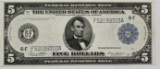 1914 $5.00 FEDERAL RESERVE NOTE