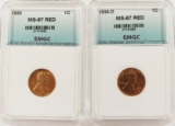 1936-D AND 1935 LINCOLN CENTS