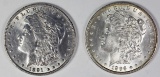 1891 AND 1896 MORGAN SILVER DOLLARS