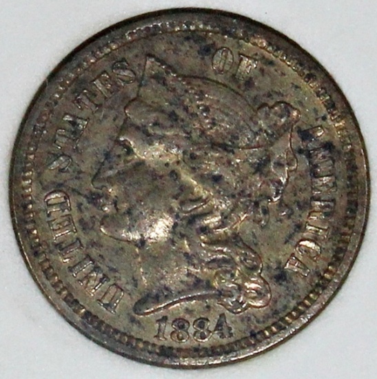 1884 THREE CENT NICKEL