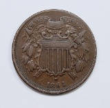 1864 TWO CENT SMALL MOTTO