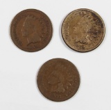 (3) INDIAN HEAD CENTS