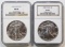 1987 AND 1988 AMERICAN SILVER EAGLES