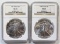1986 AND 1991 AMERICAN SILVER EAGLES