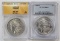 (2) MORGAN SILVER DOLLARS