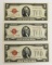 (3) 1928-G $2.00 U.S. NOTES