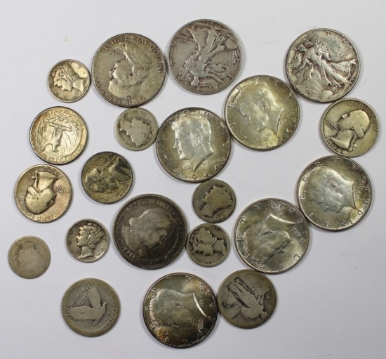 GROUP OF SILVER COINS