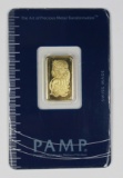 PAMP 5 GRAMS .999 GOLD BAR