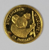 1991 COOKS ISLAND AND 1/25 OZ GOLD