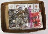 BOX OF FOREIGN COINS