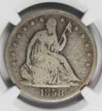 1858-S HALF DOLLAR