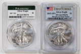 2012-W AND 2017-P AMERICAN SILVER EAGLES
