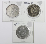 (3) MORGAN SILVER DOLLARS