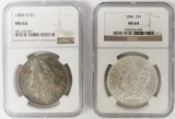 TWO NGC MS64 MORGAN DOLLARS: