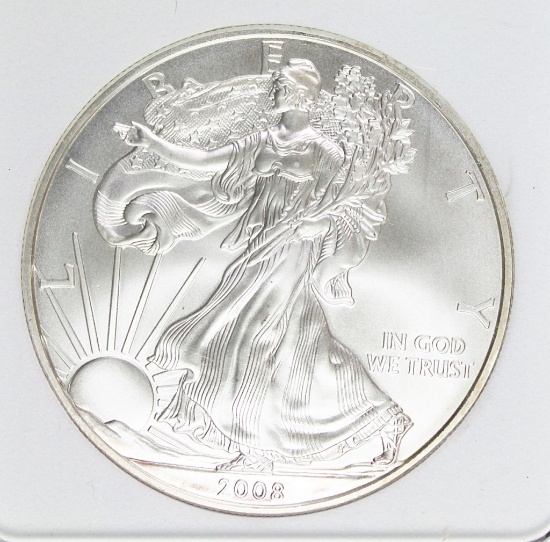 2008-W REVERSE OF 2007 AMERICAN SILVER EAGLE