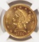 1880-S $5.00 GOLD
