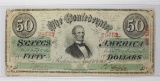 1863 $50 CONFEDERATE