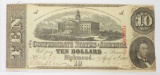 1863 $10 CONFEDERATE