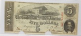1863 $5.00 CONFEDERATE