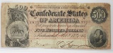 1864 $500 CONFEDERATE