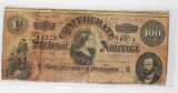 1864 $100 CONFEDERATE