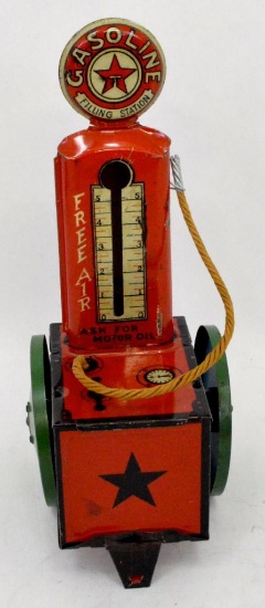Rare 1930's Chein Tin Texaco Gas Pump cart