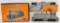 General Models O scale EMD diesel switcher and depressed center flat car in OBs