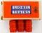 Three RED Lionel postwar O gauge 362-78 barrels with original box
