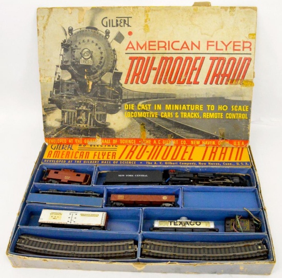 Prewar American Flyer steam freight set in original box