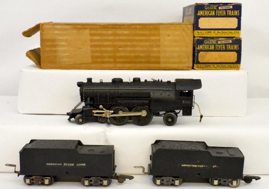 American Flyer prewar 3/16 O gauge 565 4-4-2 steam locomotive and 564 tenders in OBs