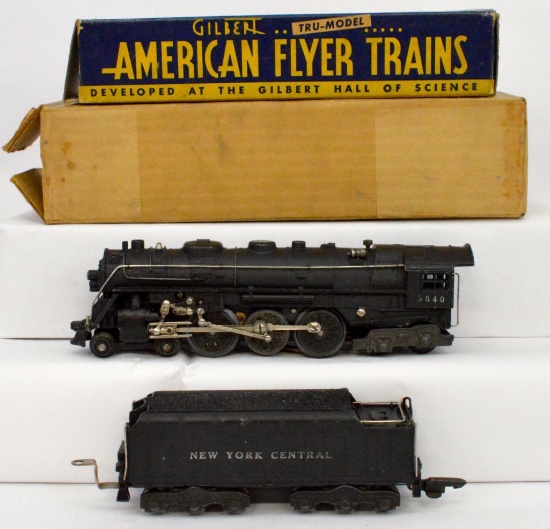 American Flyer prewar 3/16 O gauge 5640 spur gear 4-6-4 Hudson steam locomotive w/ 563C tender in