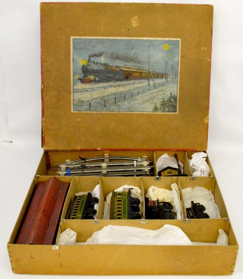 Bing prewar O gauge tin train set in original box 510/902